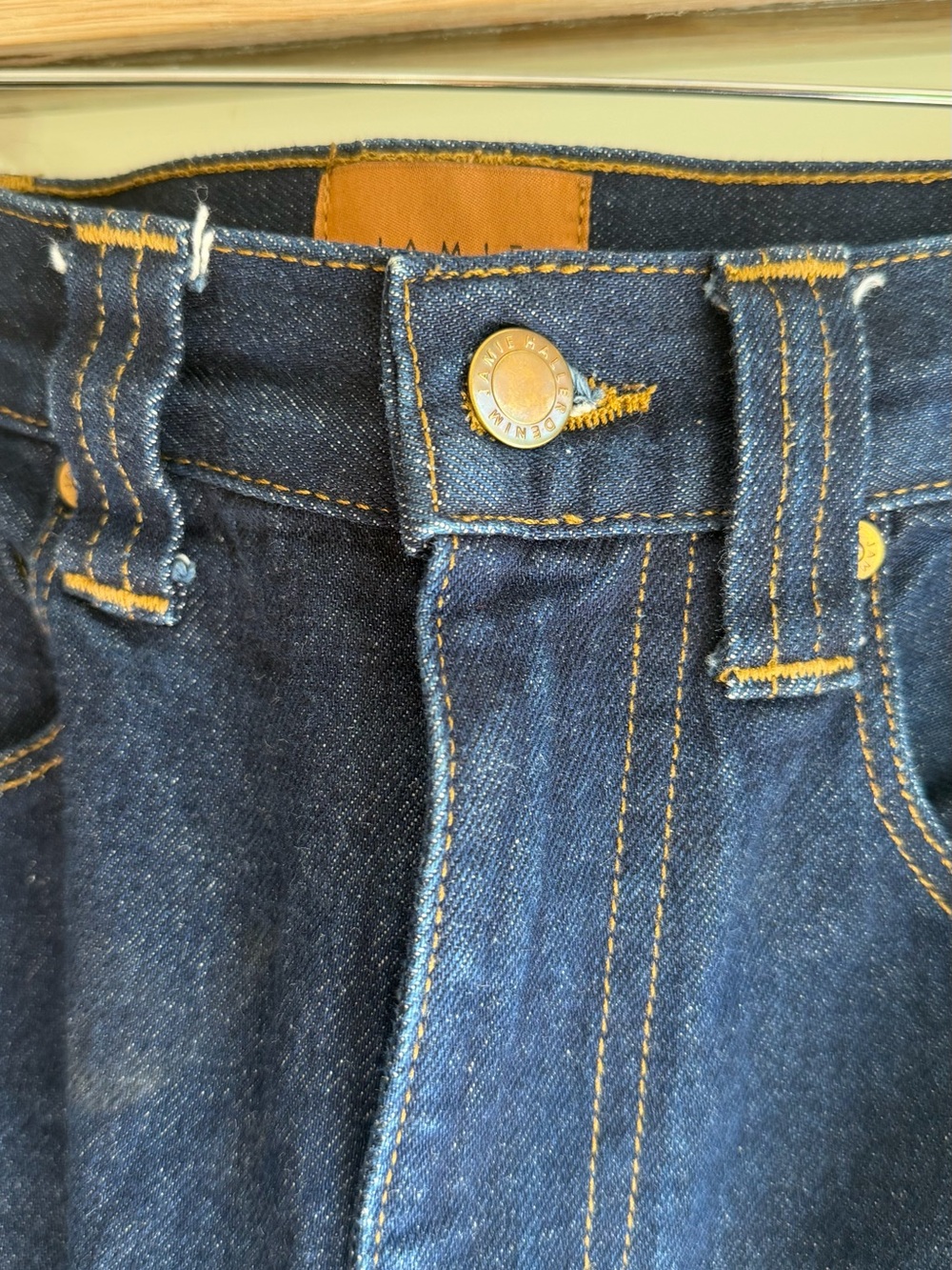 High-Rise Wide Leg Dark Blue Jeans - Classic Flare - Picture 8 of 11